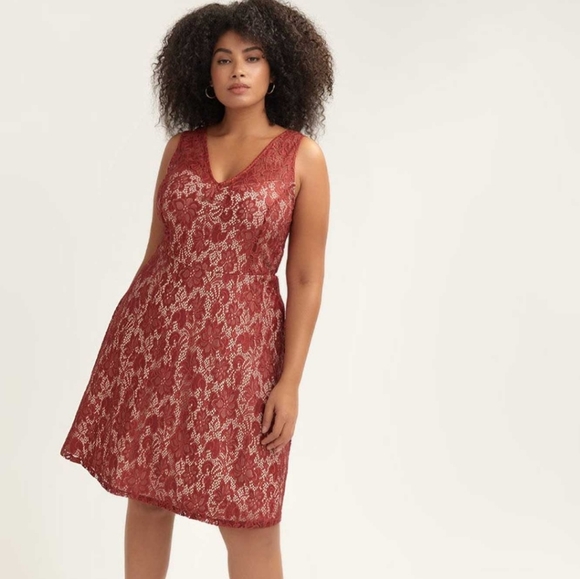 Penningtons Sleeveless Fit & Flare Lace Dress - Picture 2 of 5